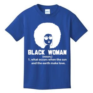 Black Definition Sun And Earth Love Black History Gift Kids T-Shirt