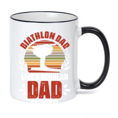 Biathlon Dad Skiing Shooting Ski Sport Biathlete Gift 11oz Black Color Changing Mug