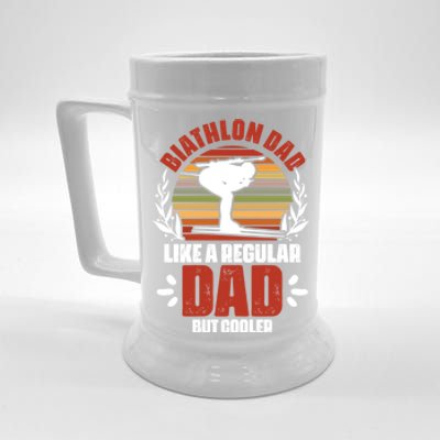 Biathlon Dad Skiing Shooting Ski Sport Biathlete Gift Beer Stein