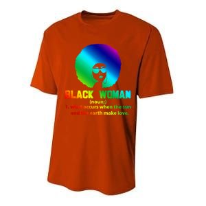 Black Definition Sun And Earth Love Black History Gift Performance Sprint T-Shirt