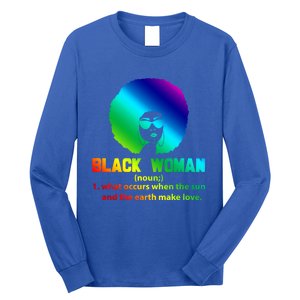 Black Definition Sun And Earth Love Black History Gift Long Sleeve Shirt