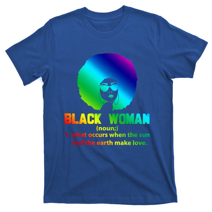 Black Definition Sun And Earth Love Black History Gift T-Shirt