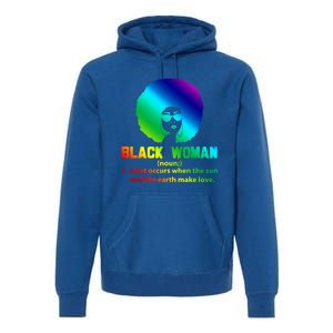 Black Definition Sun And Earth Love Black History Gift Premium Hoodie