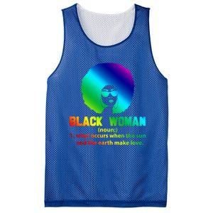 Black Definition Sun And Earth Love Black History Gift Mesh Reversible Basketball Jersey Tank