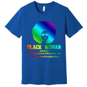 Black Definition Sun And Earth Love Black History Gift Premium T-Shirt