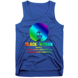 Black Definition Sun And Earth Love Black History Gift Tank Top