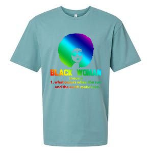 Black Definition Sun And Earth Love Black History Gift Sueded Cloud Jersey T-Shirt