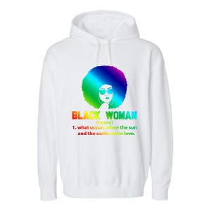 Black Definition Sun And Earth Love Black History Gift Garment-Dyed Fleece Hoodie