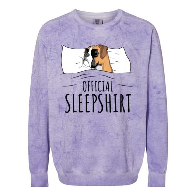 Boxer Dog Sleep Gift Colorblast Crewneck Sweatshirt