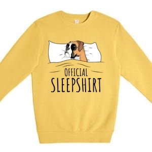 Boxer Dog Sleep Gift Premium Crewneck Sweatshirt