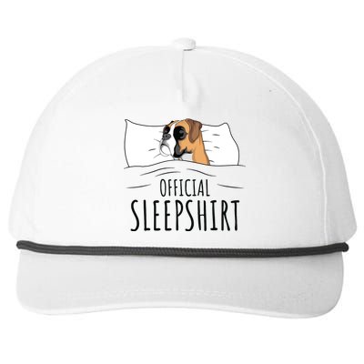 Boxer Dog Sleep Gift Snapback Five-Panel Rope Hat