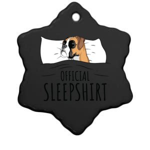 Boxer Dog Sleep Gift Ceramic Star Ornament