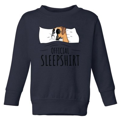 Boxer Dog Sleep Gift Toddler Sweatshirt