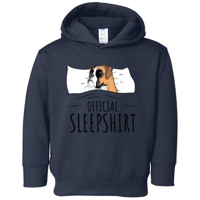 Boxer Dog Sleep Gift Toddler Hoodie