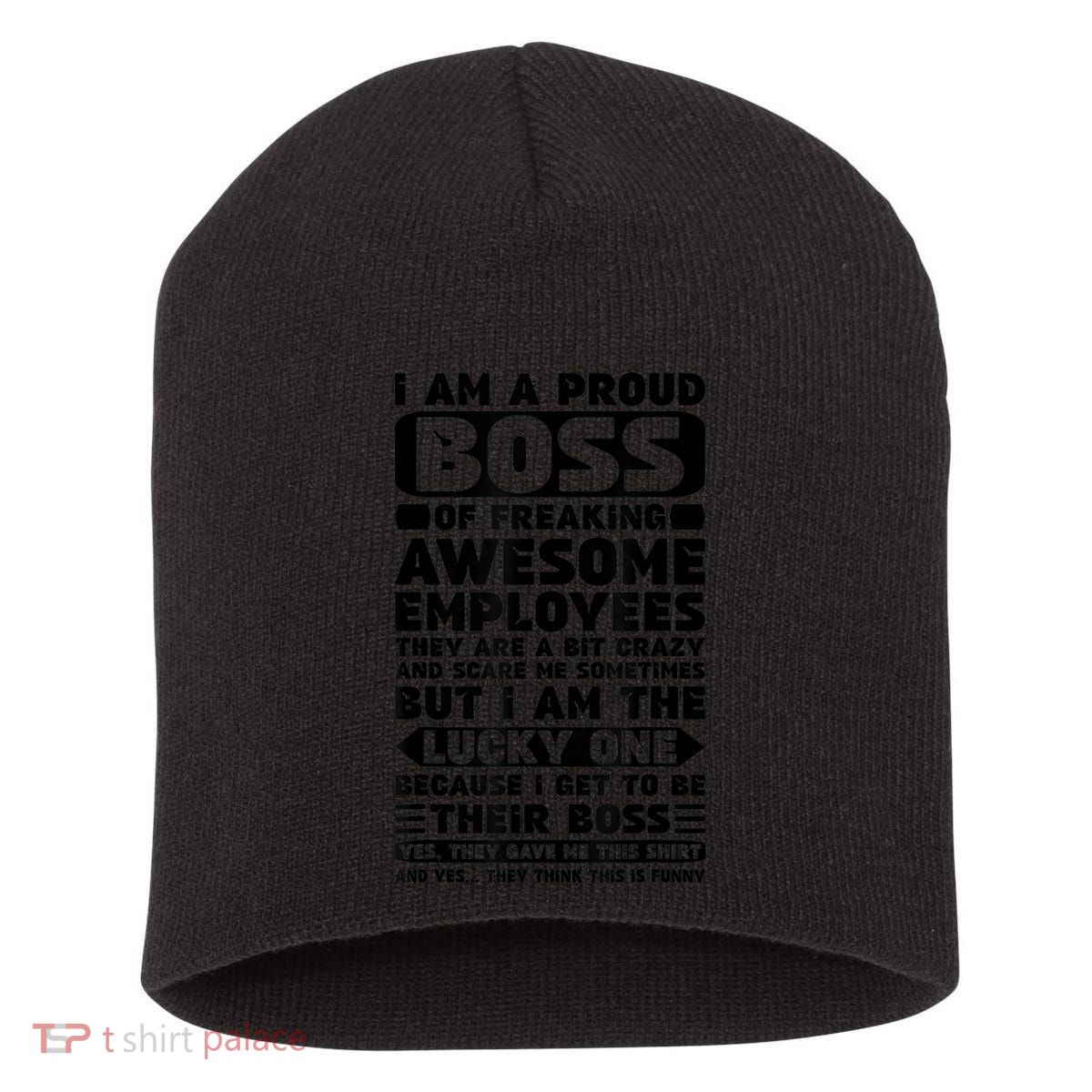 Boss Day Shirt Employee Appreciation Office Women Funny Short Acrylic Beanie