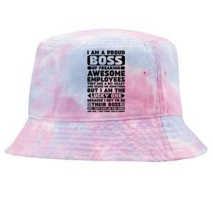 Boss Day Shirt Employee Appreciation Office Women Funny Tie-Dyed Bucket Hat