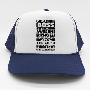 Boss Day Shirt Employee Appreciation Office Women Funny Trucker Hat