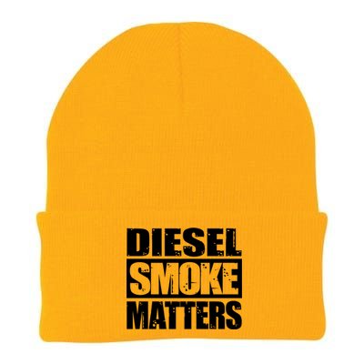 Black Diesel Smoke Matters Diesel Truck Owner Roll Coal Gift Knit Cap Winter Beanie