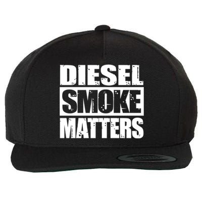 Black Diesel Smoke Matters Diesel Truck Owner Roll Coal Gift Wool Snapback Cap