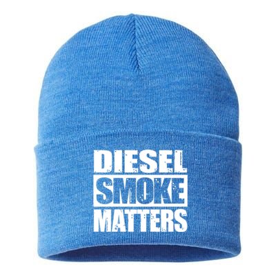 Black Diesel Smoke Matters Diesel Truck Owner Roll Coal Gift Sustainable Knit Beanie