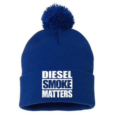 Black Diesel Smoke Matters Diesel Truck Owner Roll Coal Gift Pom Pom 12in Knit Beanie