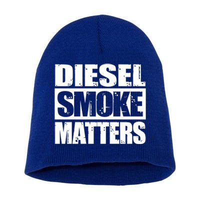 Black Diesel Smoke Matters Diesel Truck Owner Roll Coal Gift Short Acrylic Beanie