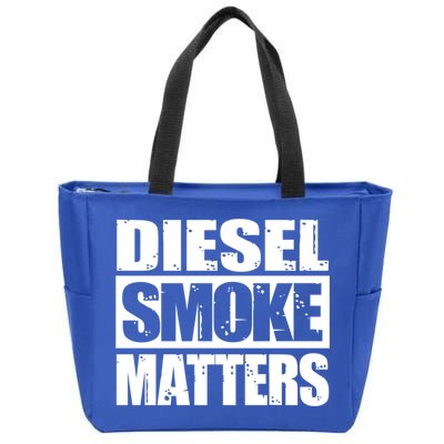 Black Diesel Smoke Matters Diesel Truck Owner Roll Coal Gift Zip Tote Bag