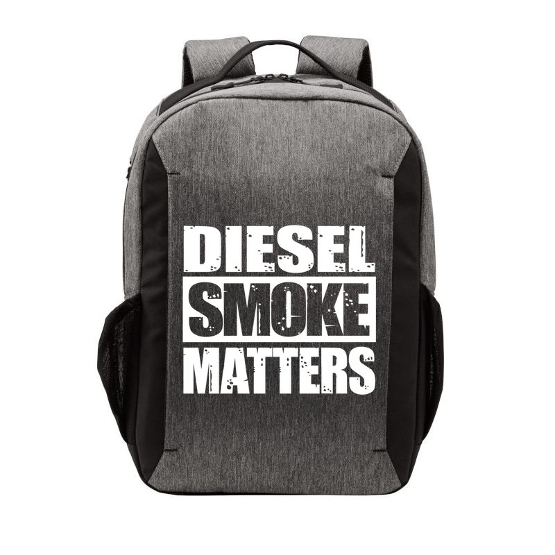 Black Diesel Smoke Matters Diesel Truck Owner Roll Coal Gift Vector Backpack