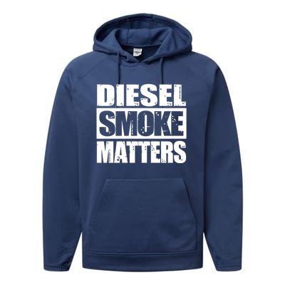 Black Diesel Smoke Matters Diesel Truck Owner Roll Coal Gift Performance Fleece Hoodie