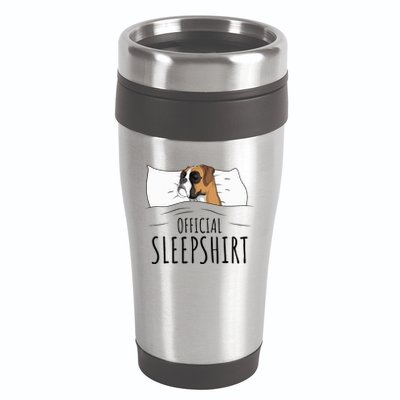 Boxer Dog Sleepshirt 16oz Travel Tumbler