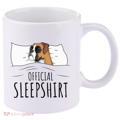 Boxer Dog Sleepshirt 11oz C Handle Ceramic Mug