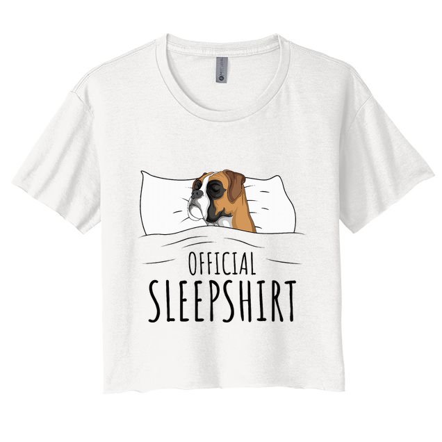 Boxer Dog Sleepshirt Crop Top