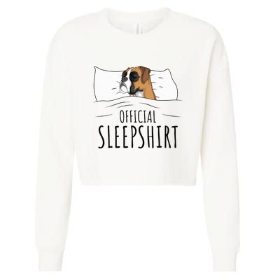 Boxer Dog Sleepshirt Cropped Pullover Crew