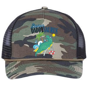 Bonus Daddy Saurus Rex Funny Fathers Day Daddysaurus Stepdad Gift Retro Rope Trucker Hat Cap