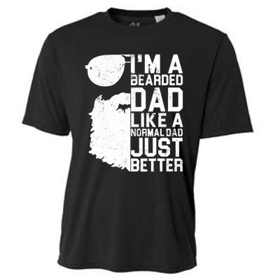 Bearded Dad Shirt Funny Beard Humor Father's Day Gift Idea Cooling Performance Crew T-Shirt