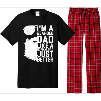 Bearded Dad Shirt Funny Beard Humor Father's Day Gift Idea Pajama Set