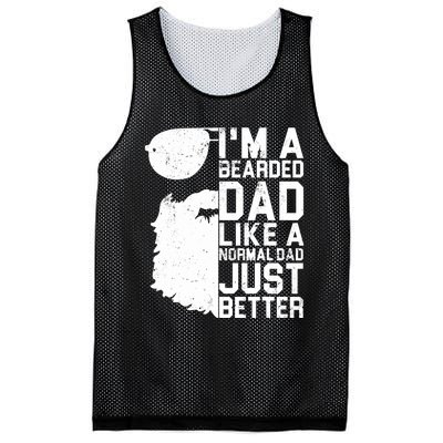 Bearded Dad Shirt Funny Beard Humor Father's Day Gift Idea Mesh Reversible Basketball Jersey Tank