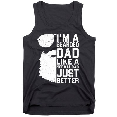 Bearded Dad Shirt Funny Beard Humor Father's Day Gift Idea Tank Top