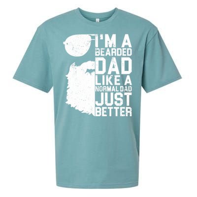 Bearded Dad Shirt Funny Beard Humor Father's Day Gift Idea Sueded Cloud Jersey T-Shirt