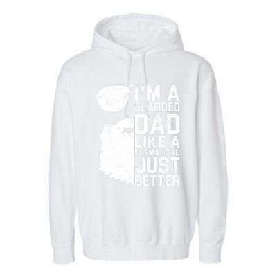 Bearded Dad Shirt Funny Beard Humor Father's Day Gift Idea Garment-Dyed Fleece Hoodie