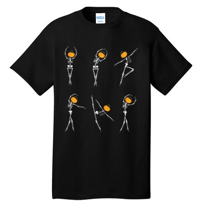 Ballet Dancer Skeletons Pumpkin Head Ballet Dance Halloween Tall T-Shirt