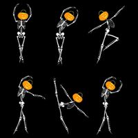 Ballet Dancer Skeletons Pumpkin Head Ballet Dance Halloween Impact Tech Backpack