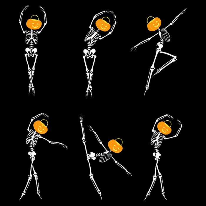 Ballet Dancer Skeletons Pumpkin Head Ballet Dance Halloween Impact Tech Backpack
