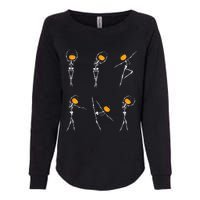 Ballet Dancer Skeletons Pumpkin Head Ballet Dance Halloween Womens California Wash Sweatshirt