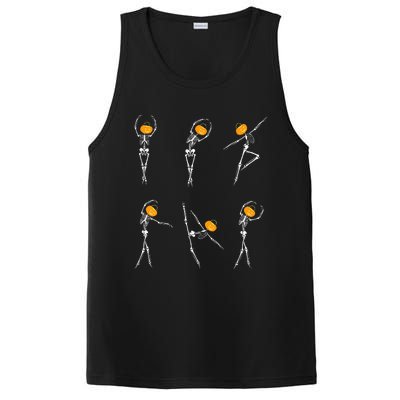 Ballet Dancer Skeletons Pumpkin Head Ballet Dance Halloween PosiCharge Competitor Tank