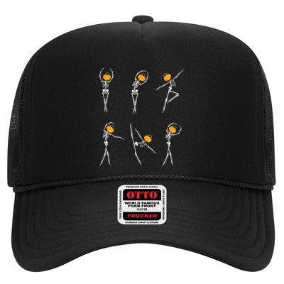 Ballet Dancer Skeletons Pumpkin Head Ballet Dance Halloween Trucker Hat