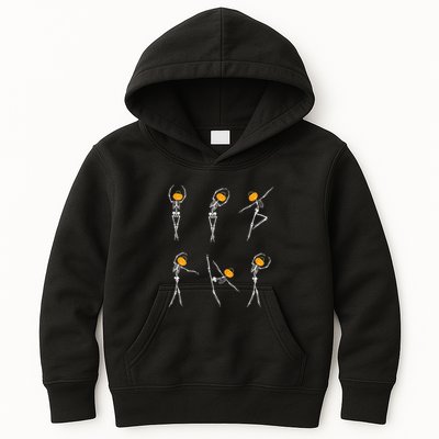 Ballet Dancer Skeletons Pumpkin Head Ballet Dance Halloween Kids Hoodie