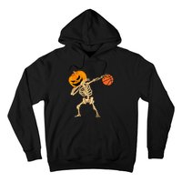 Basketball Dabbing Skeleton Men Halloween Basketball Hoodie