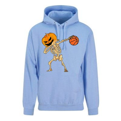 Basketball Dabbing Skeleton Men Halloween Basketball Unisex Surf Hoodie