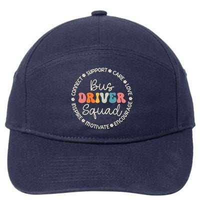 Bus Driver Squad Appreciation Week Back To School 7-Panel Snapback Hat